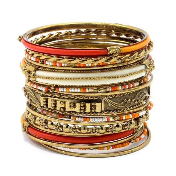 White Gold Bangle Set