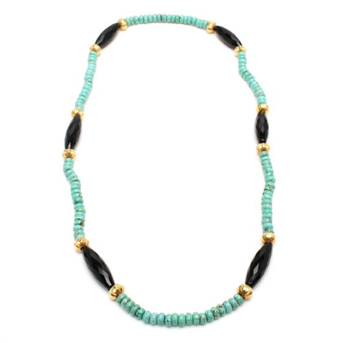 Long turquoise necklace