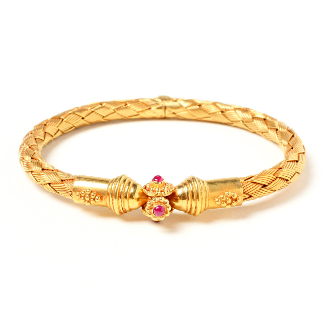 18k Gold and Ruby Prita Bangle