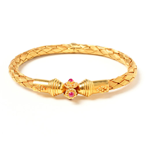 18k Gold and Ruby Prita Bangle