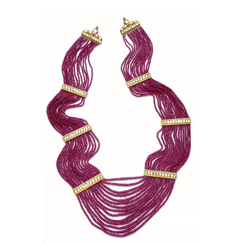 14 Strand burmese ruby necklace