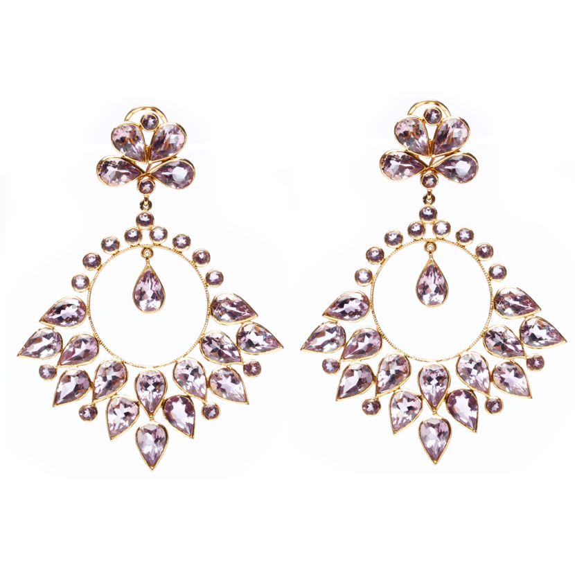 14k Gold and Amethyst Aamira Earring