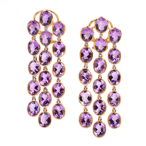 14k gold amethyst earrings
