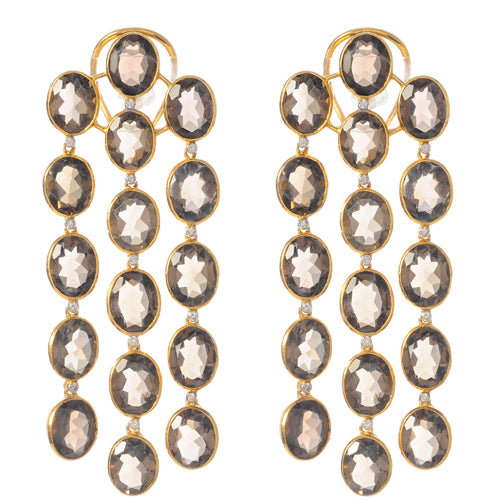 14k gold earring with diamonds